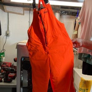 Women’s blaze orange insulated hunting bibs